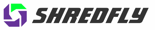 Shredfly paper shredding logo